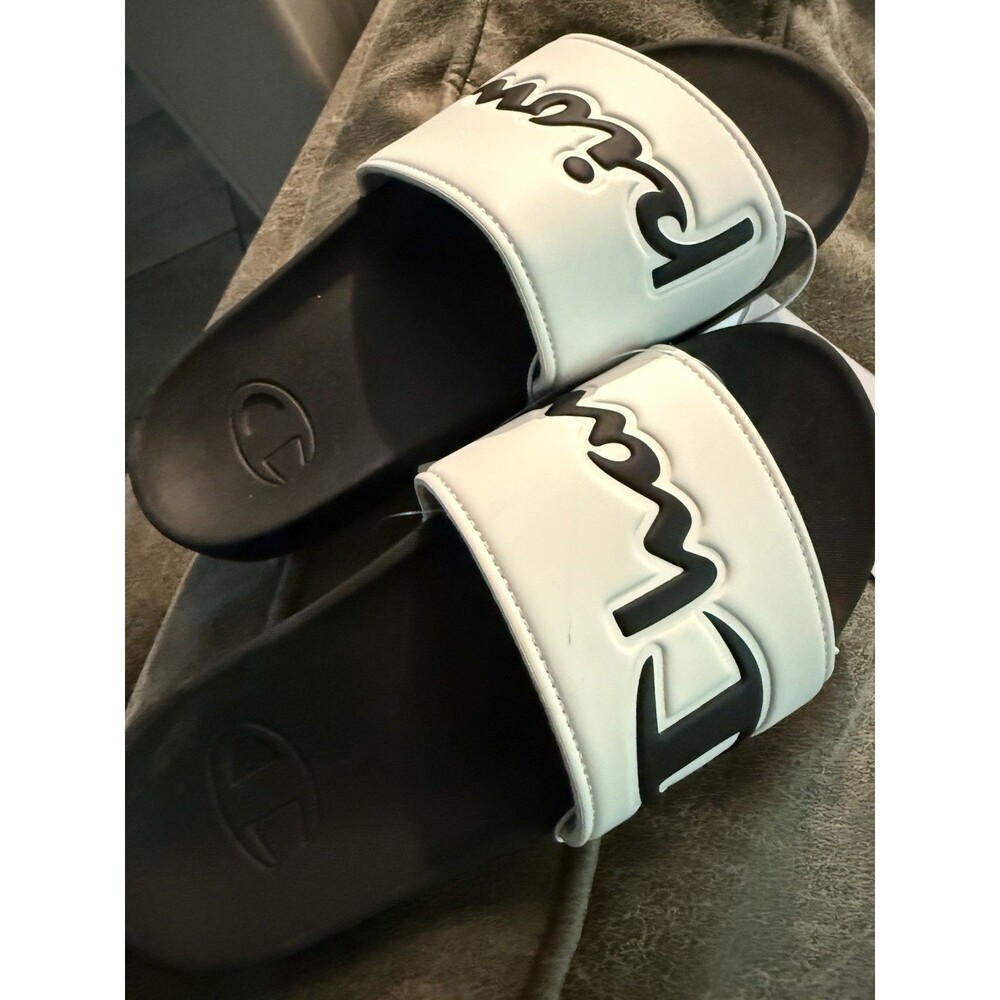 Champion Women's Slide Sandals Size 6 White & Black New - Picture 11 of 11